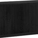 Henn&Hart 28" Wooden Accent Cabinet, Sideboard Buffet Cabinet with 2 Panel Doors, an Adjustable Shelf and Cable Management Cut-Out for Living Room, Dining Room, Bedroom or Entryway, Antiqued Gray Oak (Black Grain)