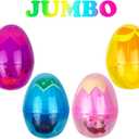 Pinkiwine 4 Pack Jumbo Princess Deformation Eggs Prefilled Easter Eggs with Toys Inside for Kids Girls Boys Easter Gifts Easter Basket Stuffers
