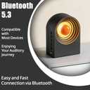 Decorative Night Light with Bluetooth Speaker | Cute Desktop Decor, Portable & Rechargeable, 4 Color Modes + White Noise | Ideal Gift for Home, Office, Travel |Black