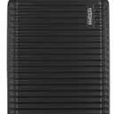 American Tourister Stratum 3.0 Medium 24-Inch Spinner, Airline Approved, Durable Hardside Luggage, Expands 1.5", RightHeight Adjustable Handle, Black, Medium - Checked