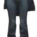 Aeropostale, Classic Indie Aesthetic Y2K Low Waist Pants 90s Low Rise Cargo Baggy Trousers Pockets Hippie Denim Bell Bottom Casual Outfits (Medium, B Dark Blue)