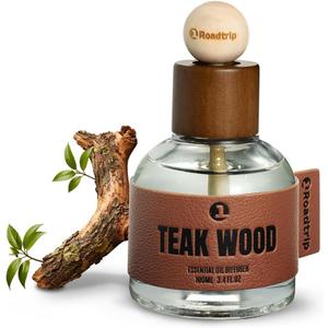 Car Air Freshener - Long Lasting Essential Oil Diffuser - Aromatherapy Accessories for Men & Women -Teakwood Car Scent Diffuser 3.38 FL OZ/100ML
