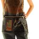 Hairstylist Aprons For Women Men With 3 Pockets Cross Back Adjustable Work Apron Soft Tpu Plastic Aprons (Black)