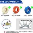 3/4 Inch PEX Ball Valves,12 Pcs PEX Brass Full Port Shut Off Ball Valve, Brass Full Port Quarter Turn Crimp Pex Valves for Hot and Cold Water