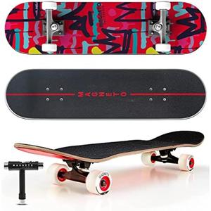 Magneto SUV Skateboards | Fully Assembled Complete 31" x 8.5" Standard Size | 7 Layer Canadian Maple Deck | Designed for All Types of Riding Kids Adults Teens Men Women Boys Girls | Free Skate Tool