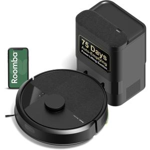 iRobot Roomba 105 Vac Robot Vacuum with AutoEmpty Dock - Self-Empties for 75 Days, Easy to use, Intense Power-Lifting Suction, LiDAR Navigation, Multi-Surface Cleaning, Cleans in Neat Rows