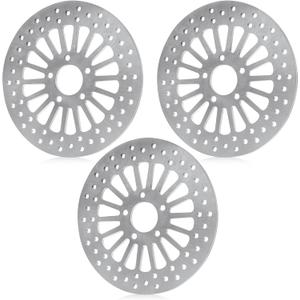 Front and Rear Brake Rotors for Harley Electra Glide for Road King for Road Glide for Street Glide, for FLHR, FLHRI/ FLHT/ FLHTI/ FLHTCU/ FLHTC/ FLHX 2000-2007, 11.5" Front*2 & Rear*1