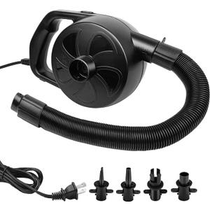 Electric Pump for Inflatables with 4 Nozzles Air Mattress Pump Inflator/Deflator, Queen/King Size Pool Air Pump, Pool Toys, Boat, Raft Pumps 300W