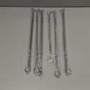 Triangle Skewers Set with Ring, 430 Stainless Steel BBQ Skewers, Twisted Flat for Grilling Meat and Vegetables, Outdoor Camping and Cross (20)