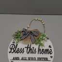 3D Bless This Home And All Who Enter Wooden front Door SignsDoor Decorations Hanging,Christian Jesus Home Porch Wall DecorSpring WreathsDoor Wreaths for Front Door Outside All Season (white)