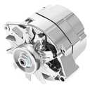 SCITOO High Output Alternators 100Amp Chrome 1-Wire 10SI Self-exciting SBC BBC GM Replacement New for Chevy for Buick 7127-SE105C