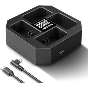 Neewer 4 Channel NP-FZ100 Charger Compatible with Sony A7 IV A9iii A1 A7R V A7Cii A6700 ZV-E1 FX3 FX30, 45W PD Fast Charging NP-FZ100 Battery Charger with Battery Display, 45W USB C PD Cable, NW-Z4