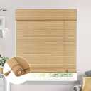 No Drill Bamboo Blinds for Interior Windows, Bamboo Shades for Indoor Windows, Roller Shades for Indoor Window and Outdoor Patio, Easy to Install for Home & Porches