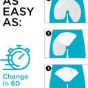 QuickChange Mens Overnight Adult Incontinence Wrap (Pad), Maximum Absorbency, Holds 17oz Dry to the Touch, Disposable, Fragrance Free, One Size Fits All, Catheter Replacement, 25 Count (25)