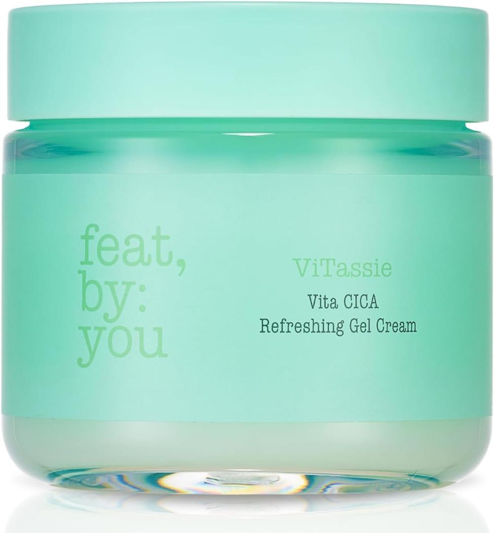 CICA Refreshing Gel Cream (2.7 FL OZ) Face Moisturizer for Dry Skin, Acne-Prone, Sensitive Skin with Vitamin C, Centella Asiatica, Niacinamide, Hydrating, Soothing, Korean Made