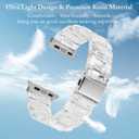 V.R.HOPE Resin Watch Band Compatible with Apple Watch Band for Women 38mm 40mm 41mm 42mm Fashion Lightweight Bracelet Strap for iWatch Series 11/10/9/8/7/6/5/4/3/2/1/SE3 (Clear)