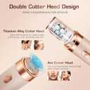 Epilator,Facial Hair Removal for Women,2-in-1 Gentle Root Removal PluxyEpil for Coarse & Fine Hair,2026 New Rechargeable Lady Depiladora Electric Shaver for Face/Legs/Bikini Smooth Skin (Rose Gold)