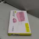 Wireless Keyboard and Mouse Combo, 2.4G Full Size Wave Keys Ergonomic Keyboard with Wrist Rest and 3-Level DPI Adjustable Wireless Ergonomic Mouse for Windows, Mac OS Desktop/Laptop/PC(Pink)