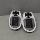 2PCS Ecowarm Plug in Heater, 500W Wall Outlet Electric Space Heater as Seen on TV, Small Portable Space Heater with Adjustable Thermostat & Timer & Led Display for Office Bathroom Bedroom Indoor Use