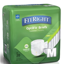 FitRight Extra+ Adult Diapers, Disposable Incontinence Briefs, LeakProof Diaper, Absorbent Briefs For Men and Women, Maximum Protection, Medium, 32 – 44 in, 20 briefs per bag