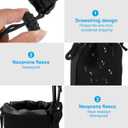 PATIKIL Camera Lens Bag, 2 Pcs 2.8" IDx3.9 H Drawstring Lens Pouch with Thick Protective Neoprene, Lens Case for DSLR Camera Lens, Water Coffee Cups Black