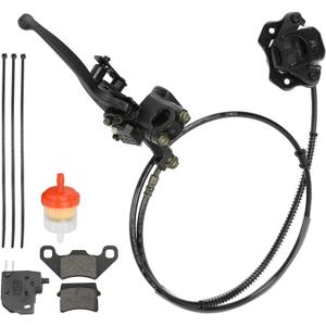 FVRITO Left Hydraulic Brake Master Cylinder Caliper Assembly for 50cc 70cc 90cc 110cc 125cc Taotao Coolster ATV Vitacci Peace SunL Roketa Kazuma Baja NST Icebear Mini Bike Chinese Quad 4 Wheeler Parts