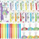 72 Pcs Teacher Appreciation Gifts Bulk End of the Year Teacher Gifts with Acrylic Rainbow Keychain Ballpoint Pen Thank You Cards for Teachers Office