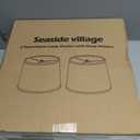 Lampshades Set of 2, Black Fabric Lamp Shades 11.6" Top x 12.6" Bottom x 9.8" High Drum Lampshades for Table Lamps, Floor Lamps, Pendant Light, E26 Base Harp Holders Included