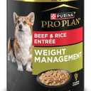 Purina Pro Plan Weight Management Wet Dog Food Beef and Rice Entree in Gravy - (Pack of 12) 13 oz. Cans (Best By: APR 2026)