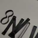 Outus 8 Pcs Sectional Couch Connectors Small Sofa Couch Straps Rubber Bands for Sliding Sofa (Black)