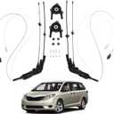 Sliding Door Cable Rear Left Driver Side&Right Passenger Side Compatible with 2004-2010 Toyota Sienna 3.3L 3.5L V6 85620-08042 85620-08052 Door Spool Control Cable Repair Kit 2-PC Set w/o Motor