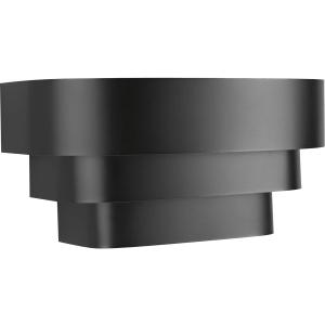 Progress Lighting 1-Light Louvered Wall Sconce Light Fixture, 7 in. Tall, Black, P7103-31