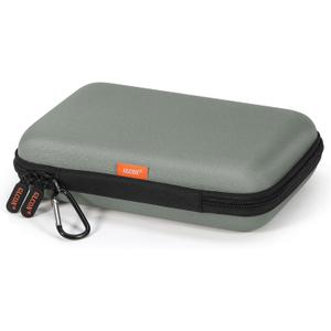Gray-Green Hard Shell Carrying Case for External Hard Drive, Hard Disk, Power Bank, Charger, Cable, Cell Phone, Electronic Accessories - Larger Capacity Storage Pouch Shockproof Travel Case Bag
