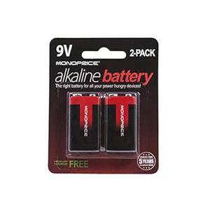 Monoprice Alkaline 9V Battery, 2Pack (110368)