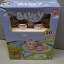 8th Wonder Bluey Toys Wooden Tea Party Set, 18-Piece Durable Toy Tea Set with Tray, Teapot, Teaspoons, and More, Pretend Play for Toddlers of Ages 3+