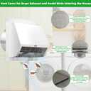 4 Inch Dryer Vent Cover Outside with Mesh, Wall Vent Exhaust Vent Cover Wall Mount Extractor Vent with Flap, Exterior Vent Cover Cap Outdoor Dryer Vent Cover for Dryer Ducting House AC,White