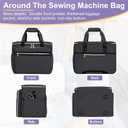 Anitor Sewing Machine Carrying Case with Removable Bottom Padding, Sewing Machine Bag Fits Most Standard Sewing Machines and Storage Sewing Accessories, for Singer, Brother, Janome, Black(Bag Only)