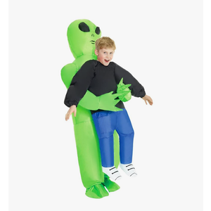 Morph Kids Inflatable Alien Costume, Blow Up Alien Outfit for Children, Halloween Costumes for Kids, One Size