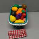 120 PCS Play Food Sets for Kids Kitchen - Pretend Toys with Fruits, Vegetables, Meat, 2 Baskets & Mat- Educational Toys for 3 4 5 Year Old Boys & Girls - Ideal Gift for Christmas & Birthday