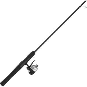 Zebco 33 Micro Trigger Spincast Reel and Fishing Rod Combo, 5-Foot 2-Piece Rod with Comfortable EVA Handle, Quickset Anti-Reverse Fishing Reel with Bite Alert, Silver/Black