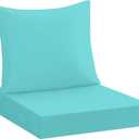 downluxe 22x22 Outdoor Chair Cushions, Waterproof Fade Resistant Patio Furniture Cushions with Handle & Removable Cover, Deep Seat Outdoor Cushions for Sofa, Couch and Patio Chairs, Teal