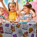 Bell Table Cover Mexican Burrito Quesadilla Food Beverage Taco Cinco de Mayo Theme Tablecloths Decorations for Birthday Dining Banquet Fiesta Picnic Anniversary Wedding Party Supplies 53 x 108 inches
