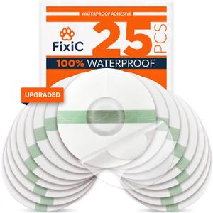 Fixic Libre 3 Sensor Covers - 25 Pack - Freestyle Adhesive Patches for Libre 3 & Plus Sensors - No Glue in the Center - Pre-Cut Back Paper - The Best Fixation for Your Sensor! (Upgraded, Transparent)