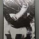 Ouzzlie Large Black and White Wall Art Abstract Wall Decor 24" x 48" Living Room