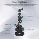 SMALLRIG 4" Camera Suction Mount with Ball Head Magic Arm, Car Mount for Lightweight Camera/Action Camera/Phone, Air Pump Vacuum Suction Cup, Max Load 3kg/6.6 Pound - 4236