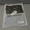 MEROKEETY Women's Fall Long Sleeve Blouse Shirt 2025 Dressy Casual Crochet Lace V Neck Swiss Dot Tops (L)