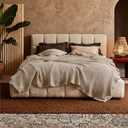 Bedsure Gentlesoft 100% Cotton Blanket King Size for Bed - Cooling Breathable and Soft for Summer, Thick Cozy Waffle Weave Blanket Gifts for Women, Taupe, 104x90 inches