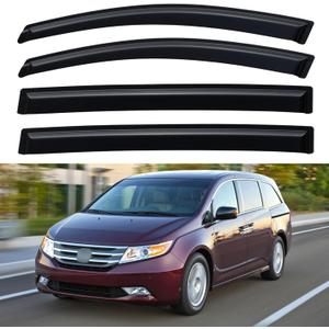 Window Visors Rain Guards for 2011-2017 Honda Odyssey, Out-Channel Window Vent Wind Deflectors Visors Shades for 11 12 13 14 15 16 17 Honda Odyssey