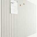 Large Cork Boards for Walls Black Felt Board Alternative - Slat Wall Paneling, Felt Bulletin Board Tiles for Office Decor, Push pin Board Office Wall Organizer -12-Pack (Ivory Tan)