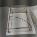 Multifold Paper Towel Dispenser Gold Glass Paper Towel Holder Countertop,Bathroom Paper Towel Dispenser with Feets,Stylish Paper Towel Holder for Bathroom Toilet Kitchen Sink Office